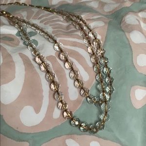 Double layer bead necklace